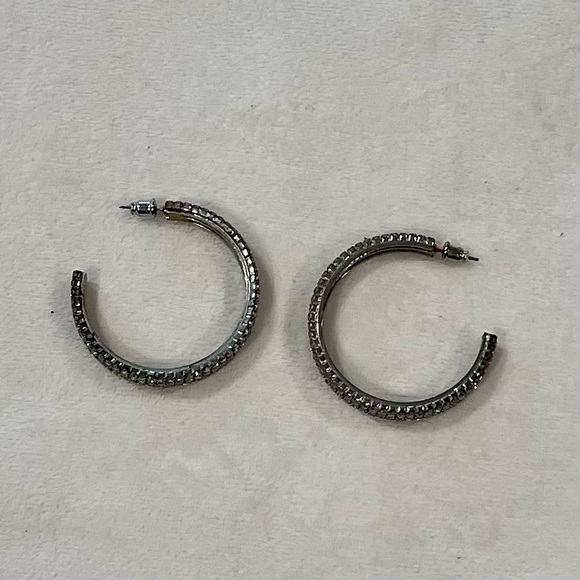 Hoop Rhinestone Earrings - Picture 2 of 2